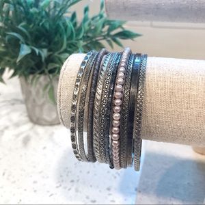 🌿Bracelet Set Dark Bronze and Silver Tones